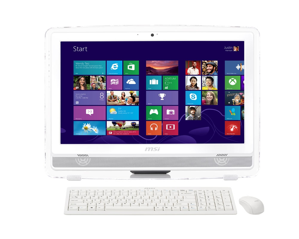 MSI Wind Top AE2282G-022RU All-in-One PC/workstation Intel® Core™ i3 i3-3220 54.6 cm (21.5″) 1920 x 1080 pixels 4 GB DDR3-SDRAM 1 TB HDD NVIDIA® GeForce® GT 630M Windows 8 White image 1