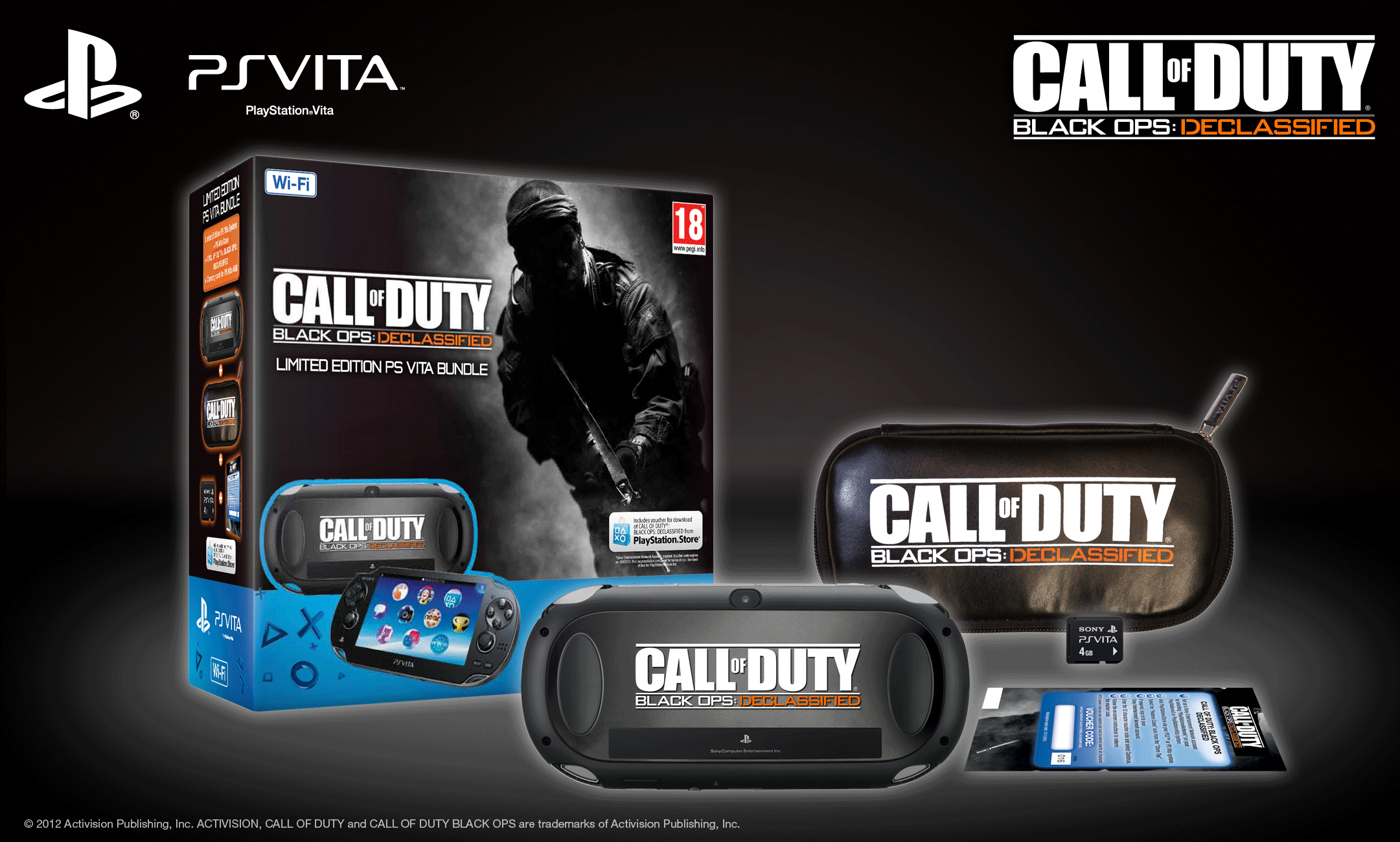 PS Vita (Wi-Fi Enabled) Includes: Call Of Duty: Declassified and 4GB Memory  Card Games Consoles