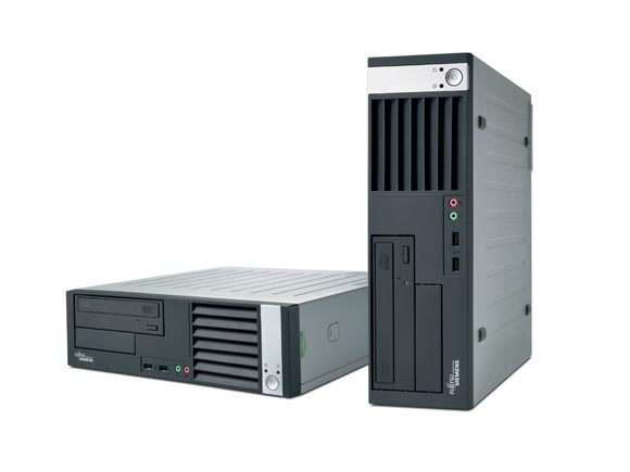 Fujitsu ESPRIMO E5925 Intel® Core™2 Duo E6750 1 GB DDR2-SDRAM 160 GB Intel® GMA 3100 Windows Vista Business SFF PC Black, Silver