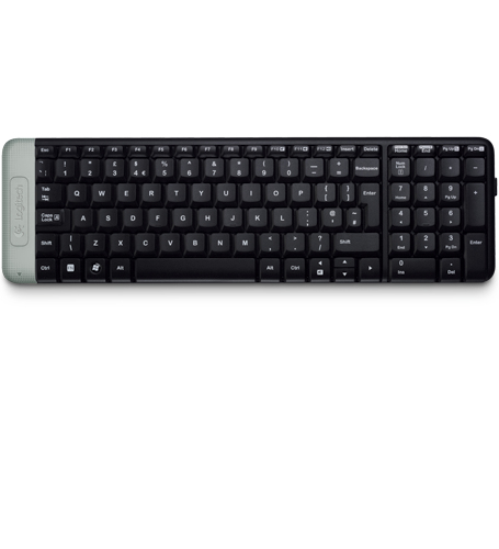 Teclado logitech k230 negro 3 tapas de colores intercambiables inalambrico (mini receptor usb) unifying