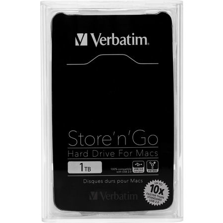 Verbatim Store ‘n’ Go external hard drive 1 TB 5400 RPM USB Type-A 3.2 Gen 1 (3.1 Gen 1) Black