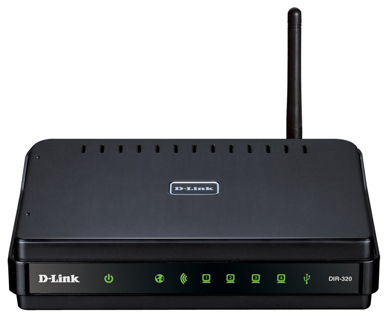 D-Link DIR-320/NRU/B1A wireless router Fast Ethernet Black