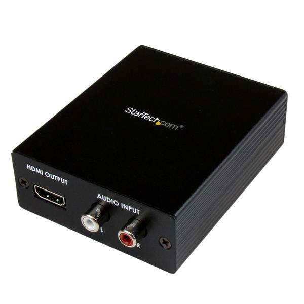 StarTech.com Component (YPbPr) / VGA To HDMI Converter With Audio - PC to HDMI - resolutions up to 1080p (HDTV) and 1920 x 1200 (PC) (VGA2HD2) - Video converter - component video, VGA - HDMI - black