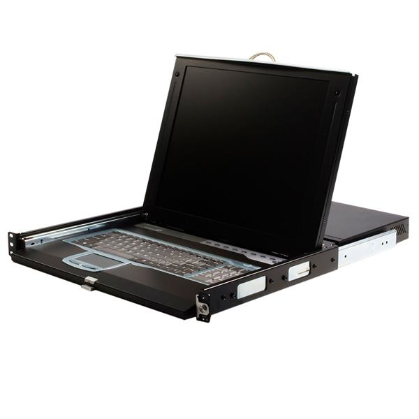 StarTech.com 1U 17" Rackmount LCD Console with Integrated 16 Port IP KVM Switch