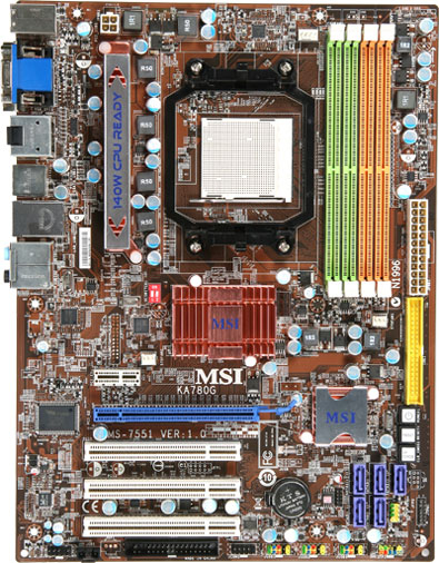 MSI KA780G AMD 780G Socket AM2 ATX