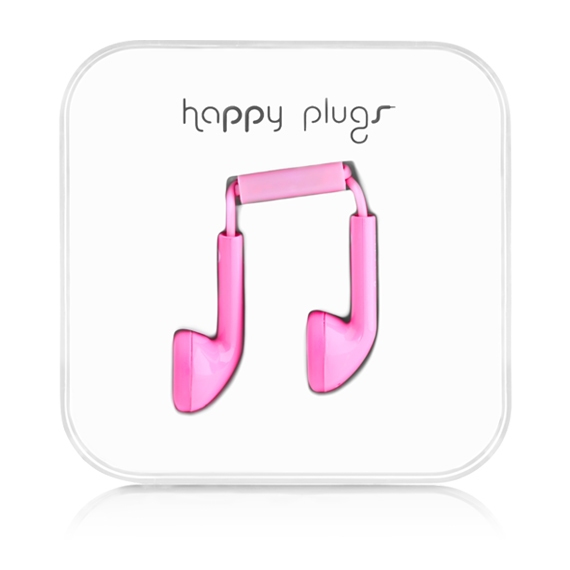 Happy Plugs Earbud Headset Wired In-ear Calls/Music Pink image 1