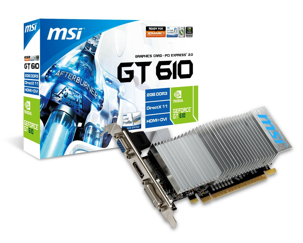 MSI V809-422R graphics card NVIDIA GeForce GT 610 2 GB GDDR3