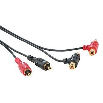 Hama Audio-connecting Cable 2 Cinch-St-2Cinch St. T-connection, 1.5 m cavo audio 1,5 m 2 x RCA Nero