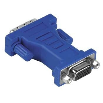 Hama Adattatore DVI-I M/VGA HDD 15 pin F connettori dorati blu 3 stelle