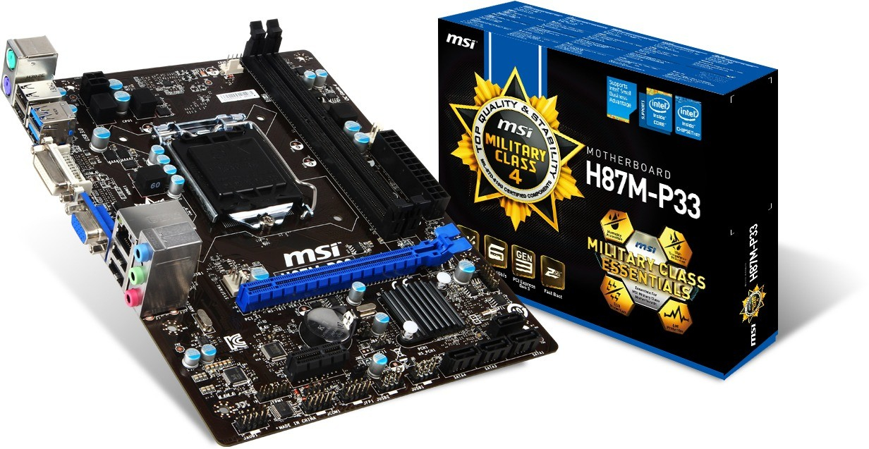 MSI H87M-P33 motherboard Intel® H87 LGA 1150 (Socket H3) micro ATX