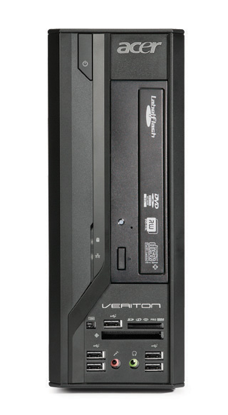 Acer Veriton X270 Intel® Core™2 Duo E7300 2 GB DDR2-SDRAM 160 GB NVIDIA® GeForce® 7050 Windows Vista Business SFF PC image 1