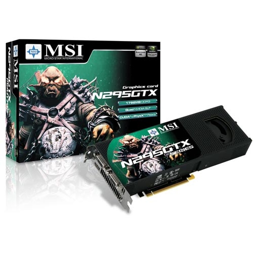 MSI N295GTX-M2D1792 GeForce GTX 295 1.75 GB GDDR3