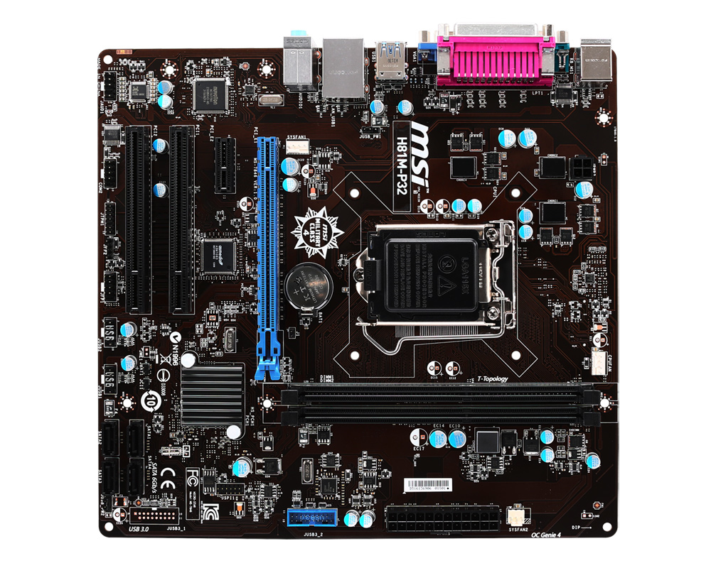 MSI H81M-P32 Intel® H81 LGA 1150 (Socket H3) micro ATX