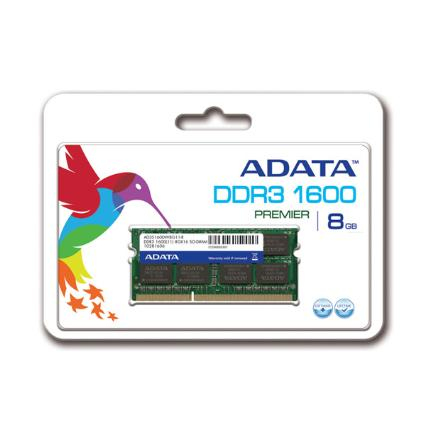 ADATA 8 GB DDR3 memory module 1 x 8 GB 204-pin SO-DIMM