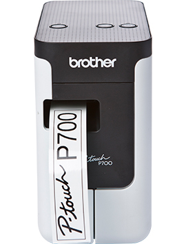 Brother P-Touch PT-P700 - Label printer - thermal transfer - Roll (0.94 in) - 180 dpi - up to 70.9 inch/min - USB - cutter - black, white
