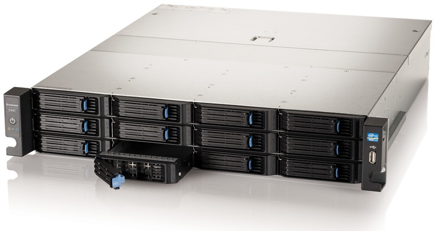 Lenovo TotalStorage Series EMC PX12-400R Storage server Rack (2U) Intel® Core™ i3 i3-3220 4 TB DDR3 0 TB Black, Grey