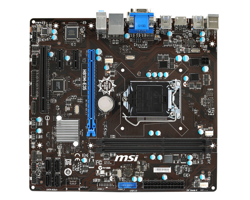 MSI H81M-E35 Intel® H81 LGA 1150 (Socket H3) micro ATX