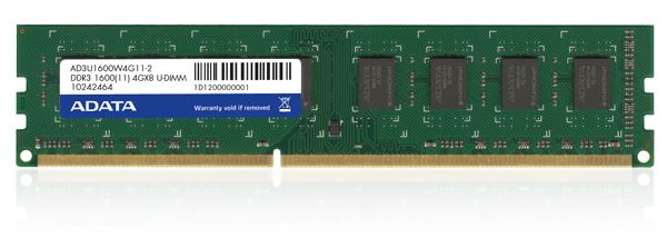 ADATA 8GB DDR3 U-DIMM memory module 240-pin DIMM