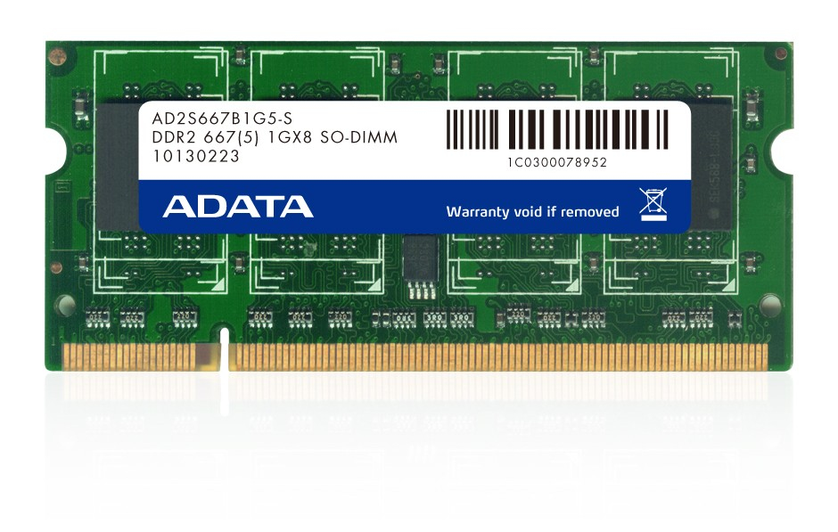 ADATA DDR2 SO-DIMM 1GB 667 memory module 1 x 1 GB 200-pin SO-DIMM