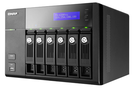 QNAP TS-639 Pro Turbo NAS Tower 1 GB DDR2 1.5 TB