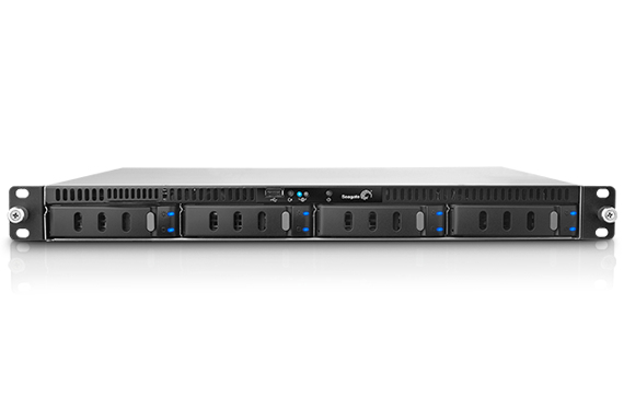 Seagate 4TB Business Storage NAS Rack (1U) Intel Atom® 2 GB DDR3 HDD Black, Stainless steel