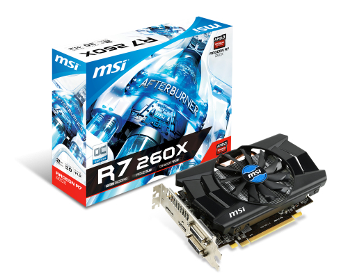 MSI R7 260X 2GD5 OC graphics card AMD Radeon R7 260X 2 GB GDDR5