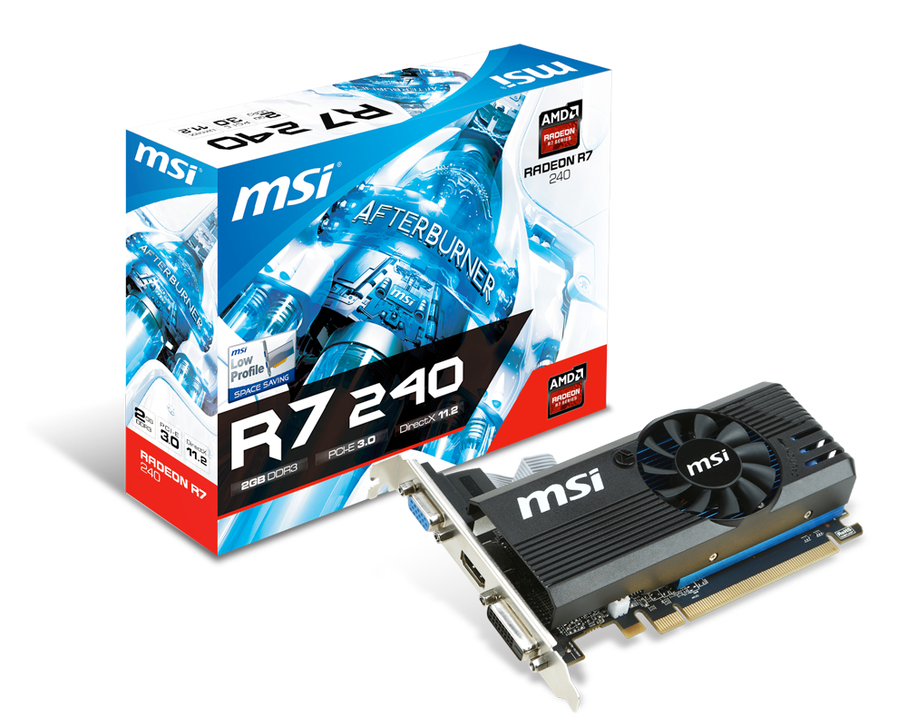 MSI V809-683R graphics card AMD Radeon R7 240 2 GB GDDR3