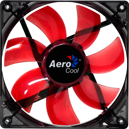 Aerocool Lightning Computer case Fan 12 cm Black, Red image 1