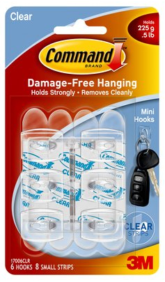 3M 17006CLR home storage hook Transparent 6 pc(s)