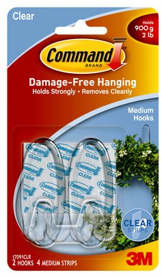 3M 17091CLR home storage hook Transparent 2 pc(s)