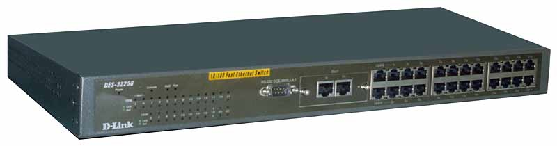 D-Link DES-3225G network switch Managed Fast Ethernet (10/100) 1U Black