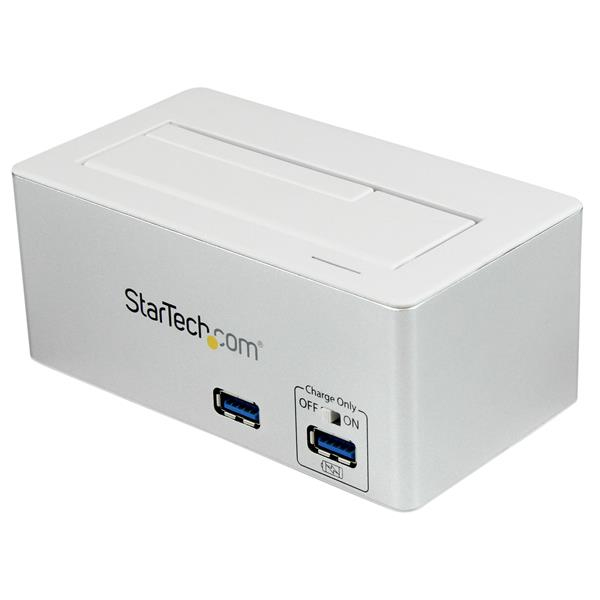 StarTech.com SDOCKU33HW Dockningsstation för lagringsenhet Silver, Vit