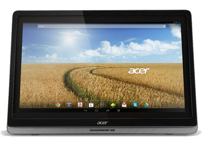 Acer DA 241HL NVIDIA Tegra T33 61 cm (24") 1920 x 1080 pixels Touchscreen All-in-One PC 1 GB DDR3-SDRAM 16 GB Flash Android 4.2 Wi-Fi 4 (802.11n) Black, Grey