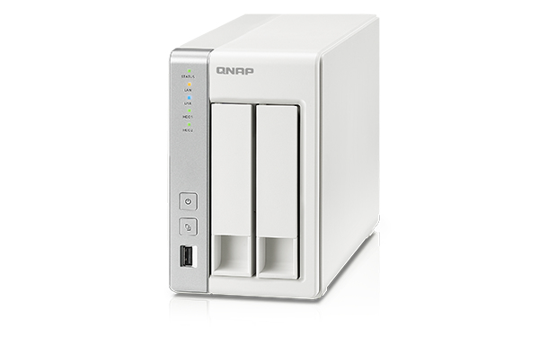 QNAP TS-220 + 2x 1TBWD10EFR NAS Tower Marvell 0.512 GB DDR3 2 TB HDD White