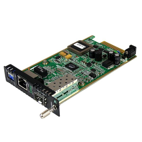 StarTech.com Gigabit Ethernet Fiber Media Converter Card Module w/ Open SFP Slot - Fiber to Ethernet Converter - Ethernet Media Converter (ET91000SFP2C) - Fibre media converter - 1GbE - 1000Base-TX - RJ-45 / SFP (mini-GBIC) - for P/N: ET10GSFP, GLCSXMMRGDST, J4858C10PKST, J4858CST