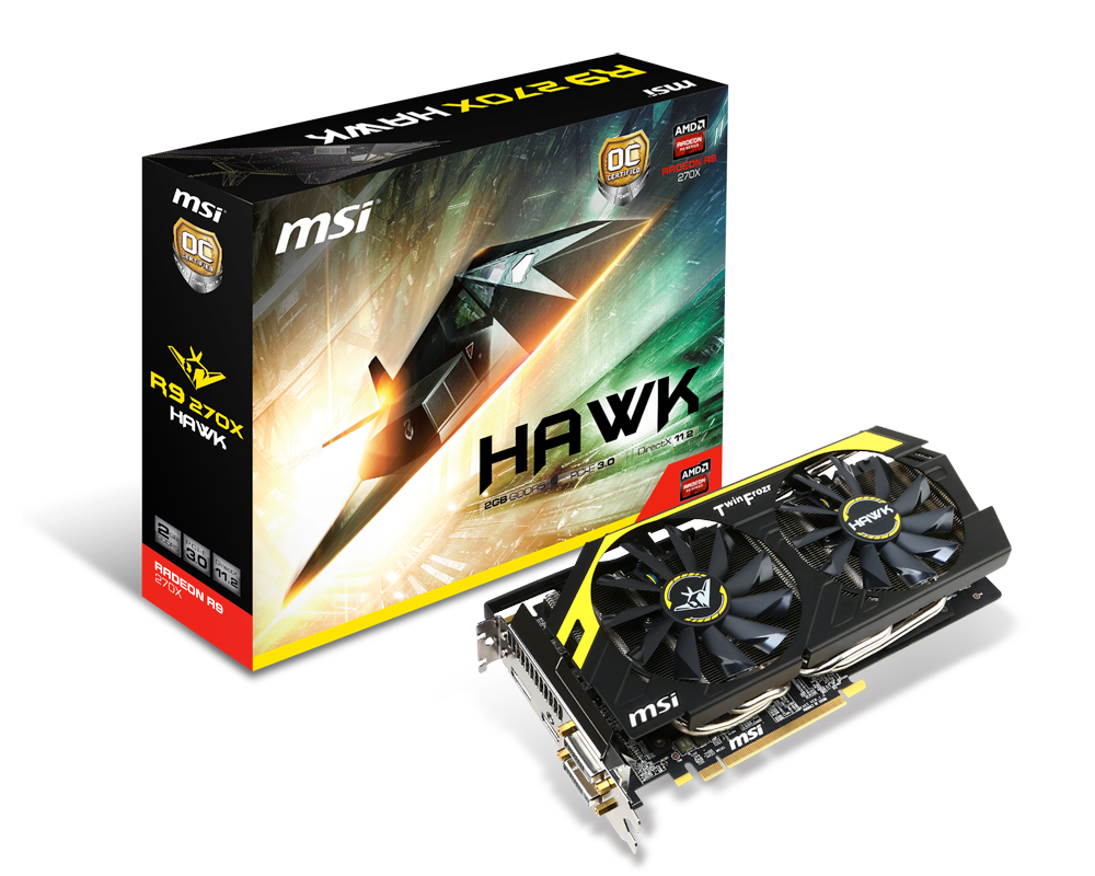 MSI HAWK AMD Radeon R9 270X 2 GB GDDR5