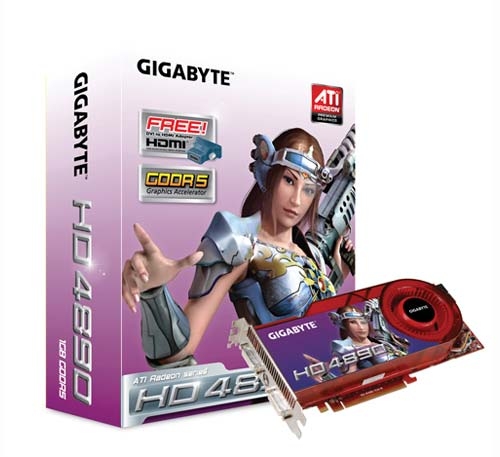 GIGABYTE GV-R489-1GH-B graphics card Radeon HD4890 1 GB GDDR5