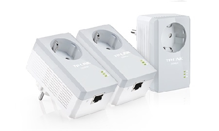 TP-Link AV500+ Powerline 3-pack Kit with AC Pass 500 Mbit/s Ethernet LAN White 3 pc(s)