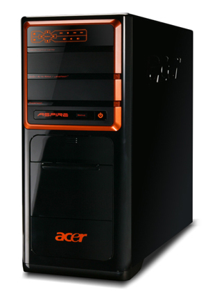 Acer Aspire M7711 Intel® Core™2 Quad 4 GB DDR2-SDRAM 1.28 TB NVIDIA GeForce 9600 GT Windows Vista Home Premium Tower PC Black