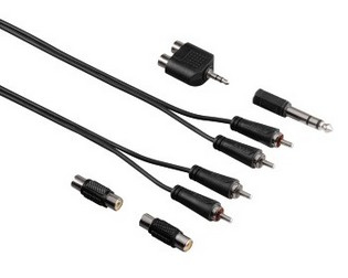 Hama 00122329 cavo audio 25 m 2 x RCA Nero