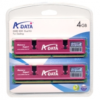 ADATA DDR2 800 DIMM 4GB-kit memory module 2 x 2 GB 240-pin DIMM