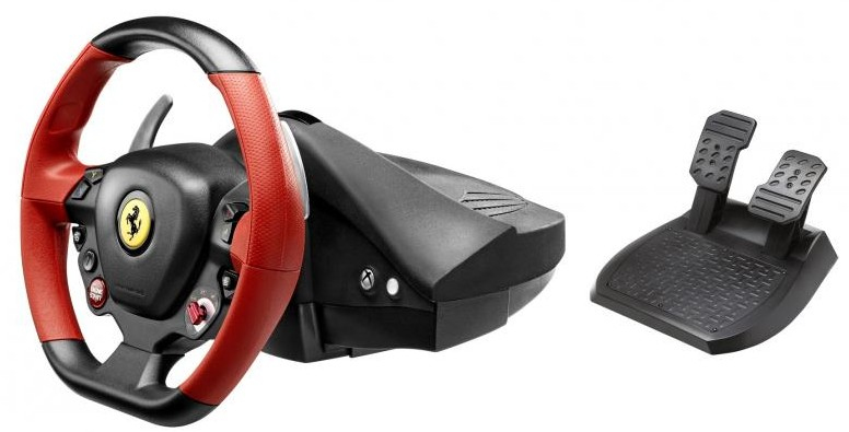 Thrustmaster Ferrari 458 Spider Svart, Röd Ratt + Pedaler Xbox One