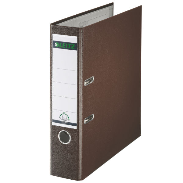 Leitz Plastic Lever Arch File A4 80mm 180° raccoglitore ad anelli Marrone