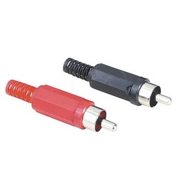 Hama Spina RCA M (2 pezzi rosso/nero) saldabile 1 stella