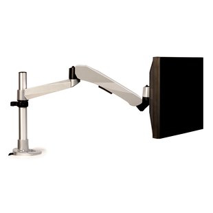 3M Easy Adjust Single Monitor Arm MA245S - Mounting kit (articulating arm, desk clamp mount, grommet mount, pole) - for LCD display - metal, aluminum alloy - silver - screen size: up to 30