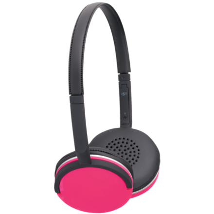 ISY IHP 1050 Headphones Wired Head-band Black, Pink image 1