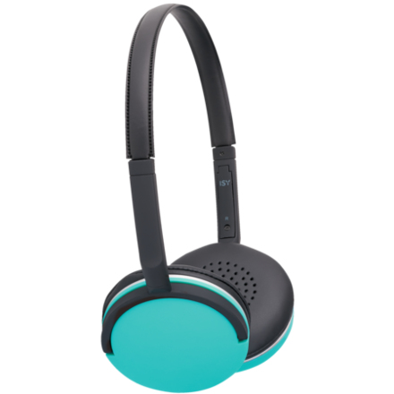 ISY IHP 1050 Headphones Wired Head-band Black, Turquoise image 1