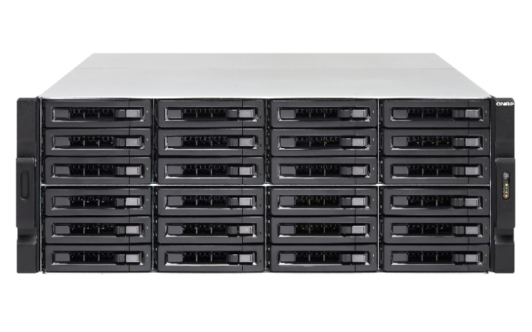 QNAP TS-EC2480U-RP NAS/storage server Rack (4U) Intel® Xeon® E3 V3 Family E3-1200V3 4 GB DDR3 0 TB QNAP Turbo System Grey