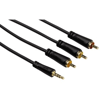 Hama 122161 cavo audio 15 m 3.5mm 3 x RCA Nero