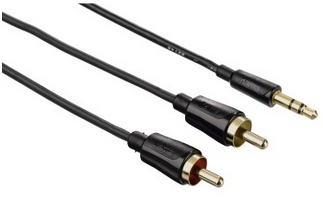 Hama 1.5m 2 x RCA - 3.5mm m/m cavo audio 15 m Nero